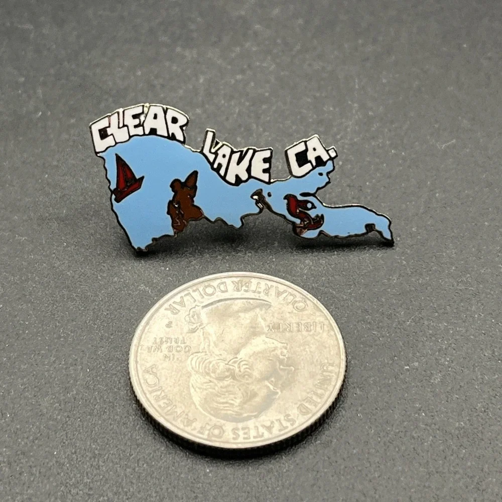 Clear Lake California Lapel‎ Hat Pin